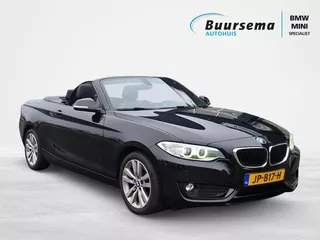 BMW 2 Serie Cabrio 220i Cent.Hi.Ex. | Zwart Sportlederen-interieur | Automaat | 64.000 km NAP | Professional Navigatie